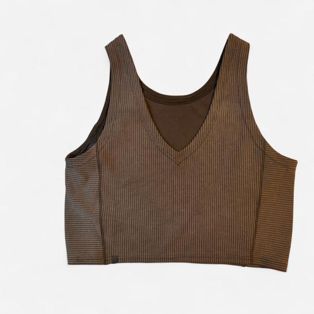 Lululemon black ribbed tank top, Size 10